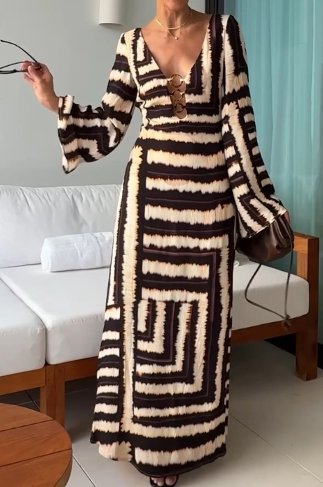 The Striped Vacation Maxi Dress