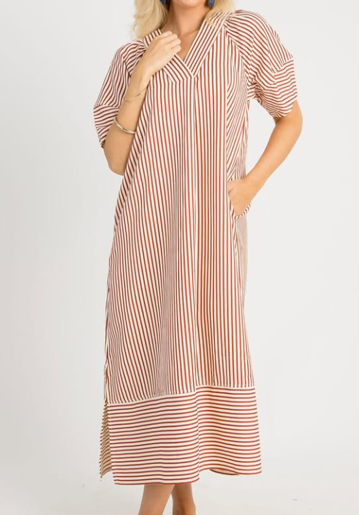 Comfy Striped Loose Dress