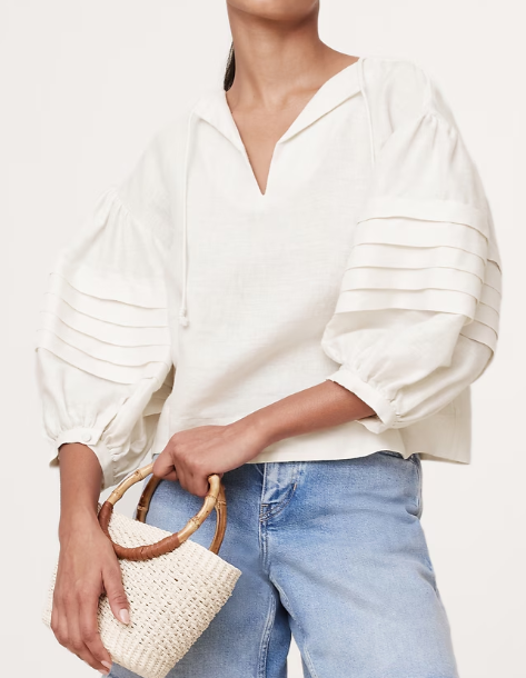 Breezy Oversized Linen Blouse