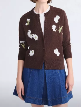 Chic Knit Floral Sweater Dress Set