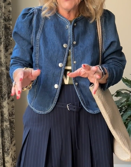 Puff Sleeve Denim Jacket
