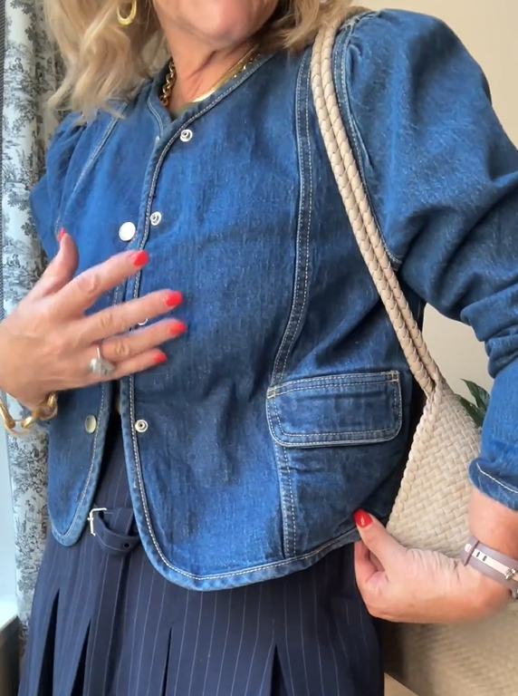 Puff Sleeve Denim Jacket