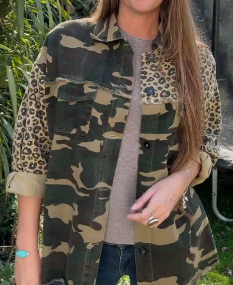 Camouflage Leopard Print Shirt