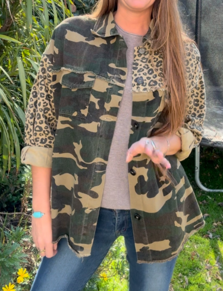 Camouflage Leopard Print Shirt