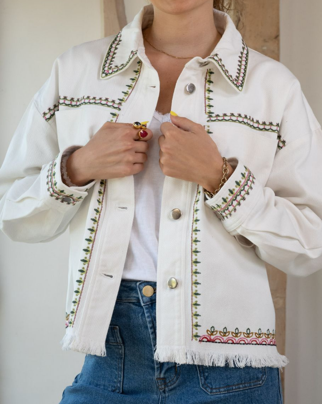 Fab Embroidered Fringed Jacket