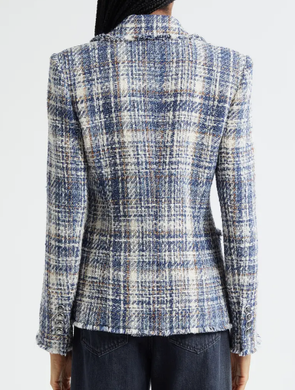 Chic Plaid Tweed Blazer