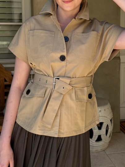 The Chill Short Sleeve Trench Coat
