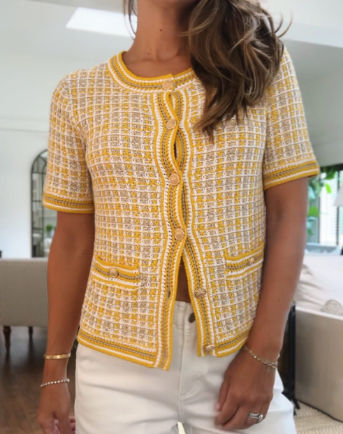 Chic Tweed Cardigan