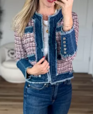 Fab Denim Tweed Jacket