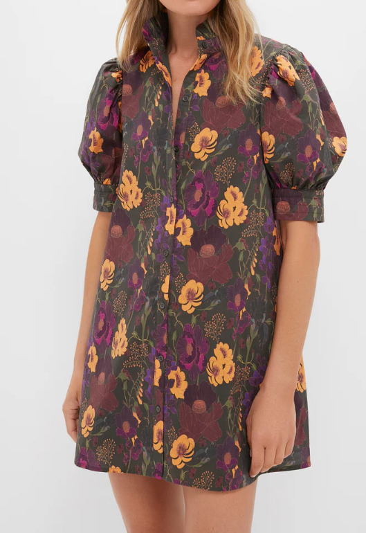 Fall’s Garden Flower Printed Dress