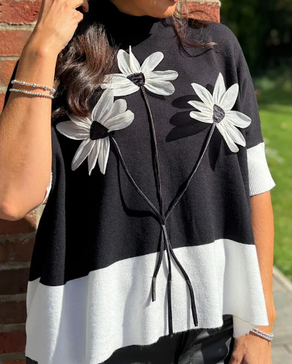 Elegant Flower Sweater