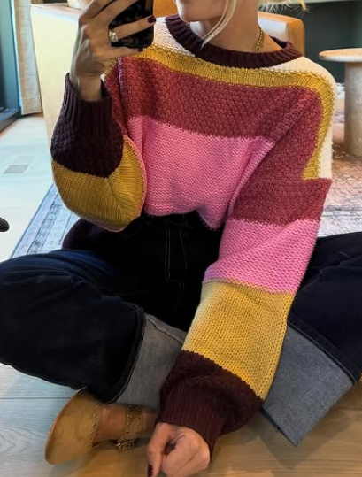 Colorblock Casual Sweater