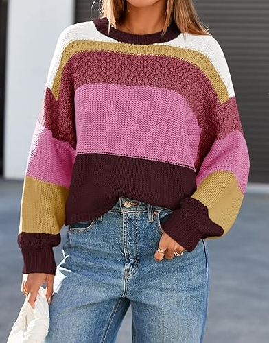 Colorblock Casual Sweater