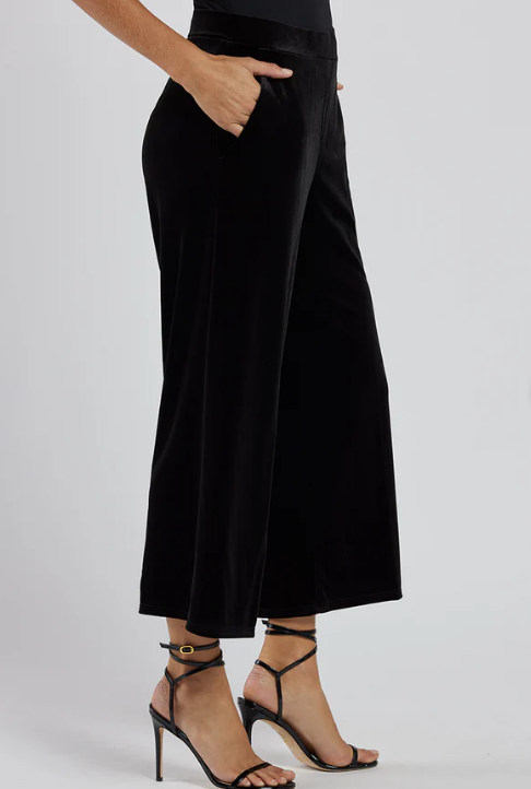 Velvet Stretch Wide-leg Holiday 2pc Set