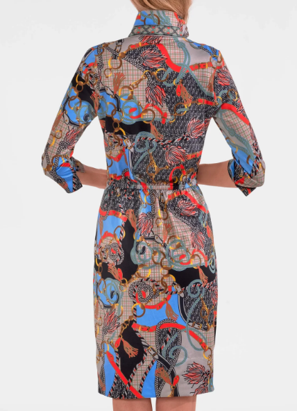 Chic Printed Short Shirt Dress