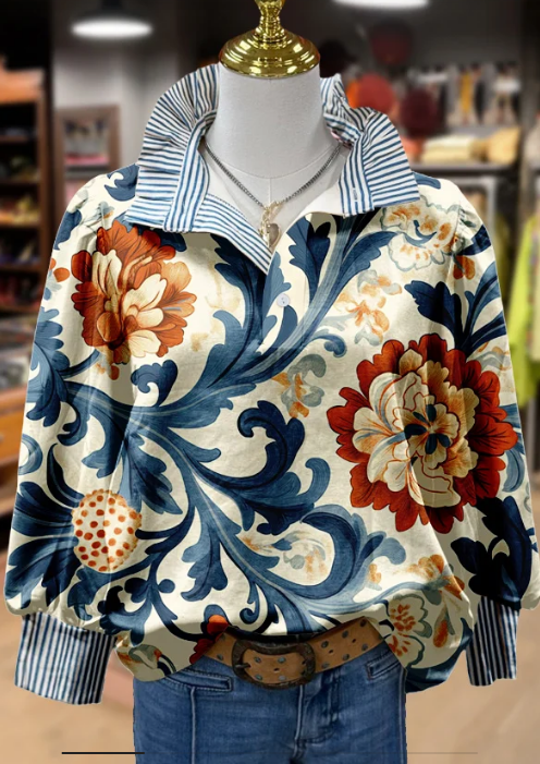 Adorable Ruffle Holiday Blouse