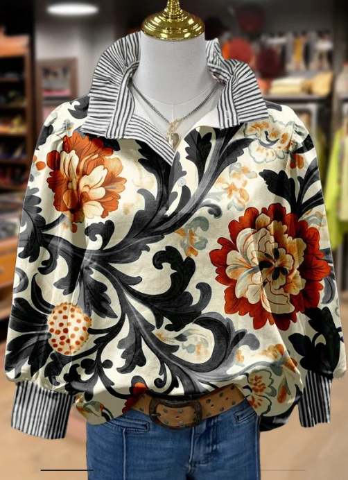 Adorable Ruffle Holiday Blouse