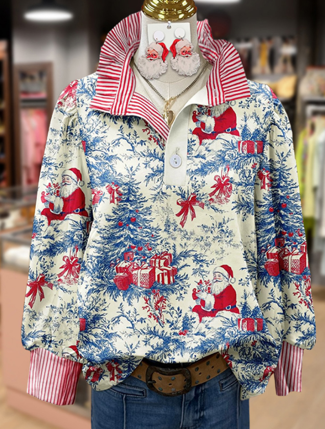 Adorable Ruffle Holiday Blouse