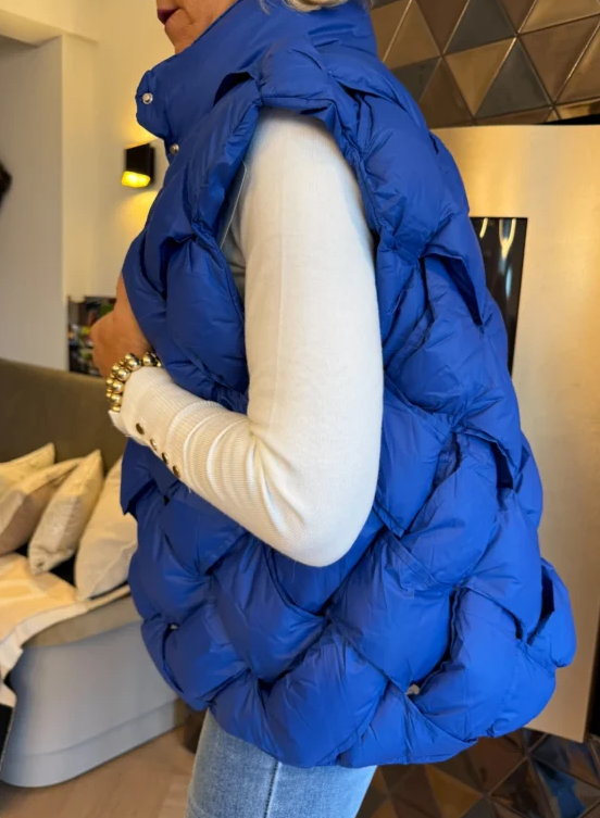 Warm Braided Rhomboid Sleeveless Vest Jacket