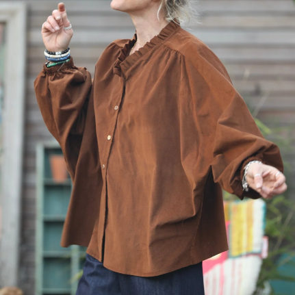 Loose Casual Ruffle Blouse