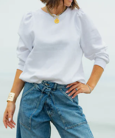 Chic Puff Sleeve Sweatshirt