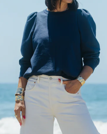 Chic Puff Sleeve Sweatshirt