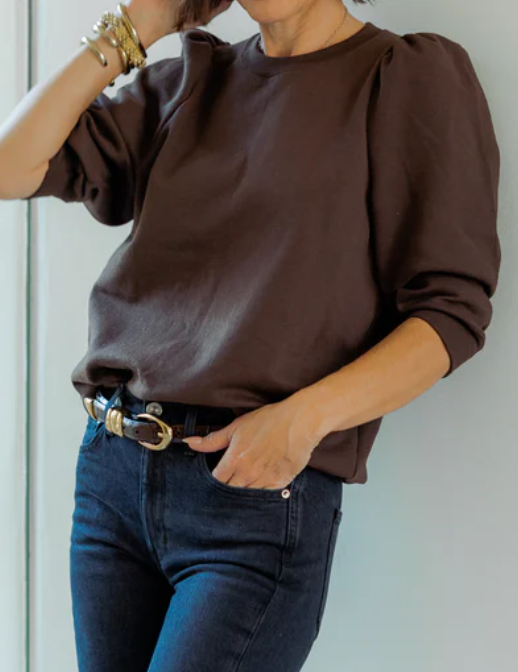 Chic Puff Sleeve Sweatshirt