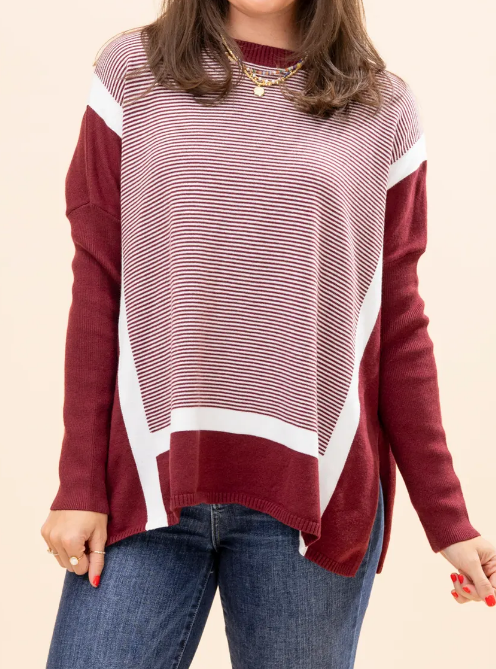 Pinstripe Comfy Sweater