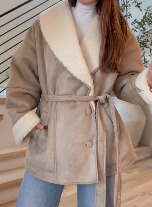Comfy Warm Shearling Coat