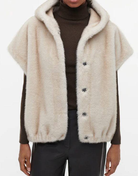 Faux Fur Hoodie Jacket
