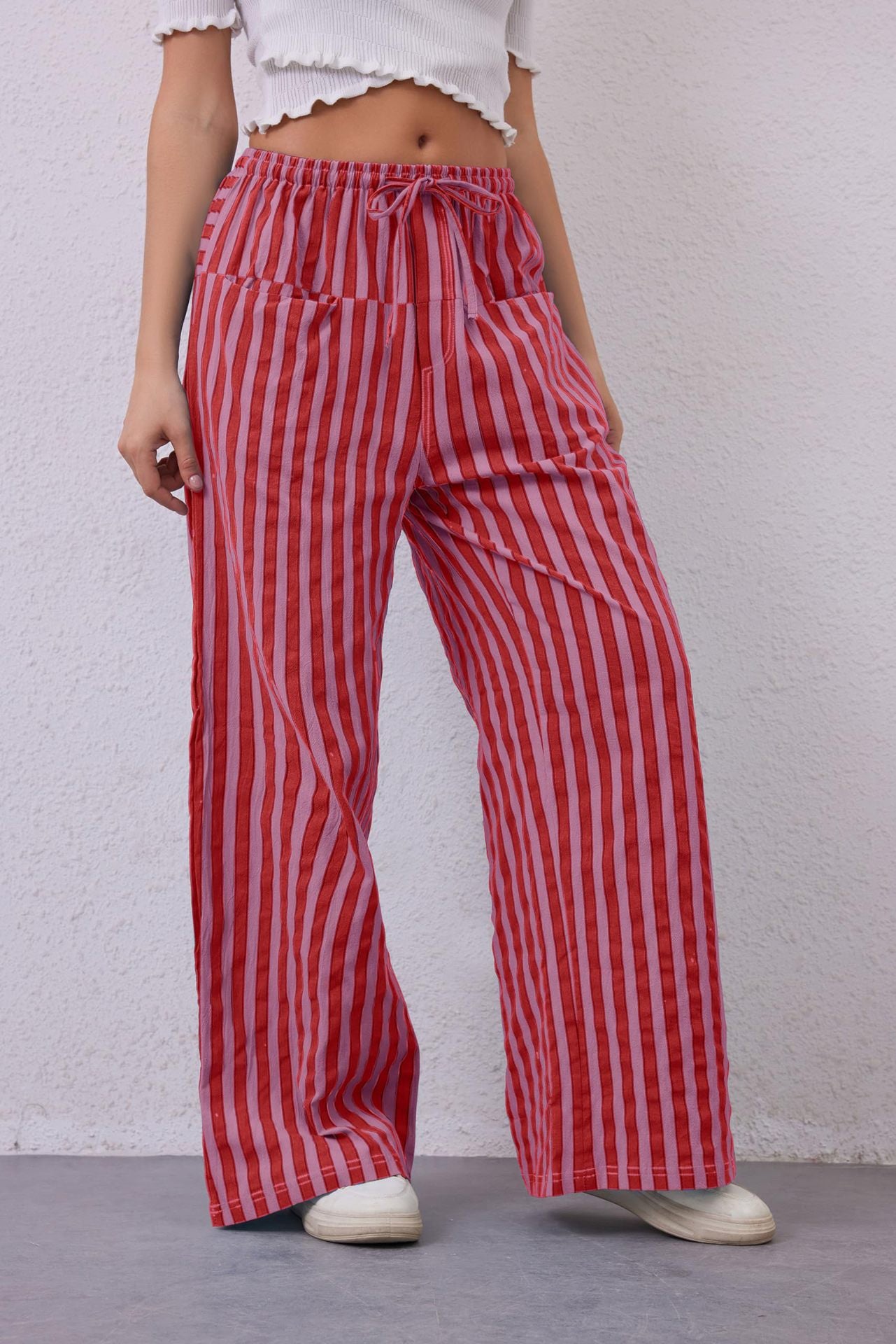 Comfy Striped Pants With Pockets