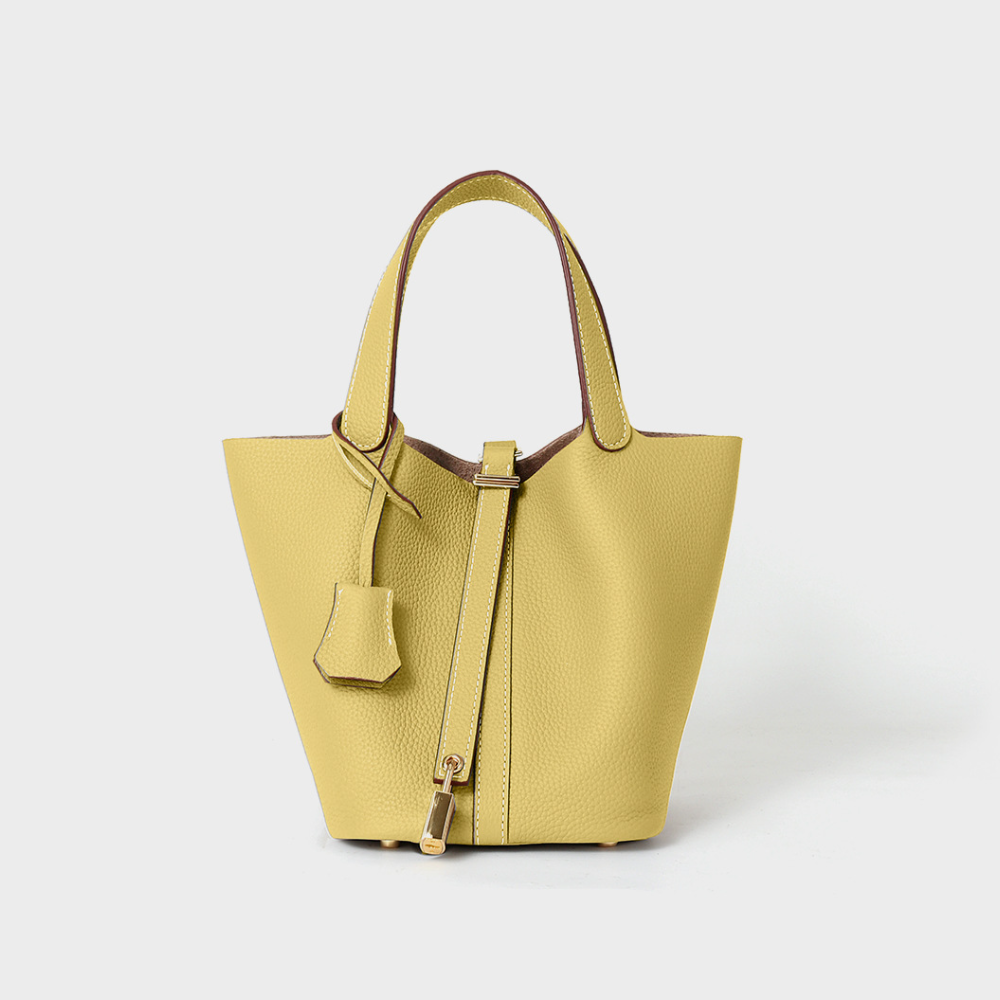 Genuine Leather Bucket Bag