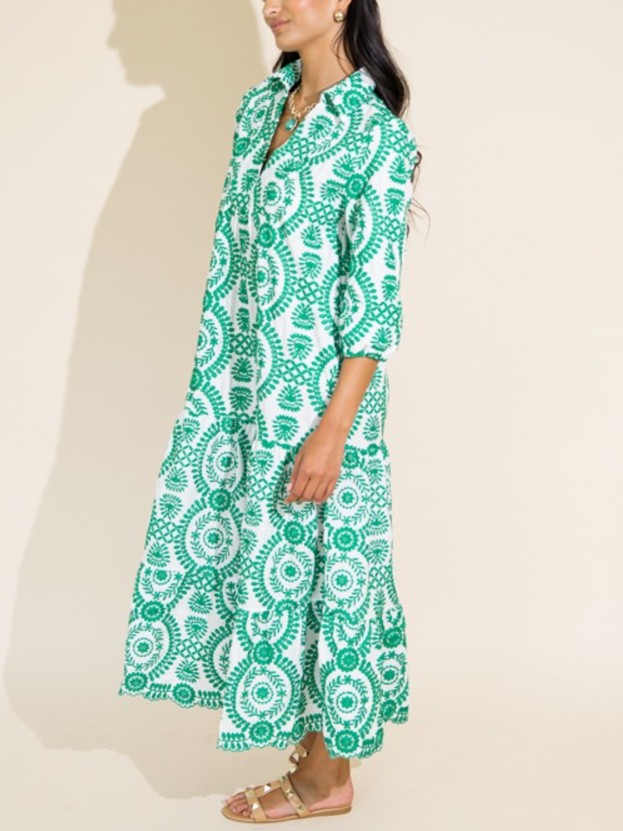 Perfect Embroidery Midi Dress