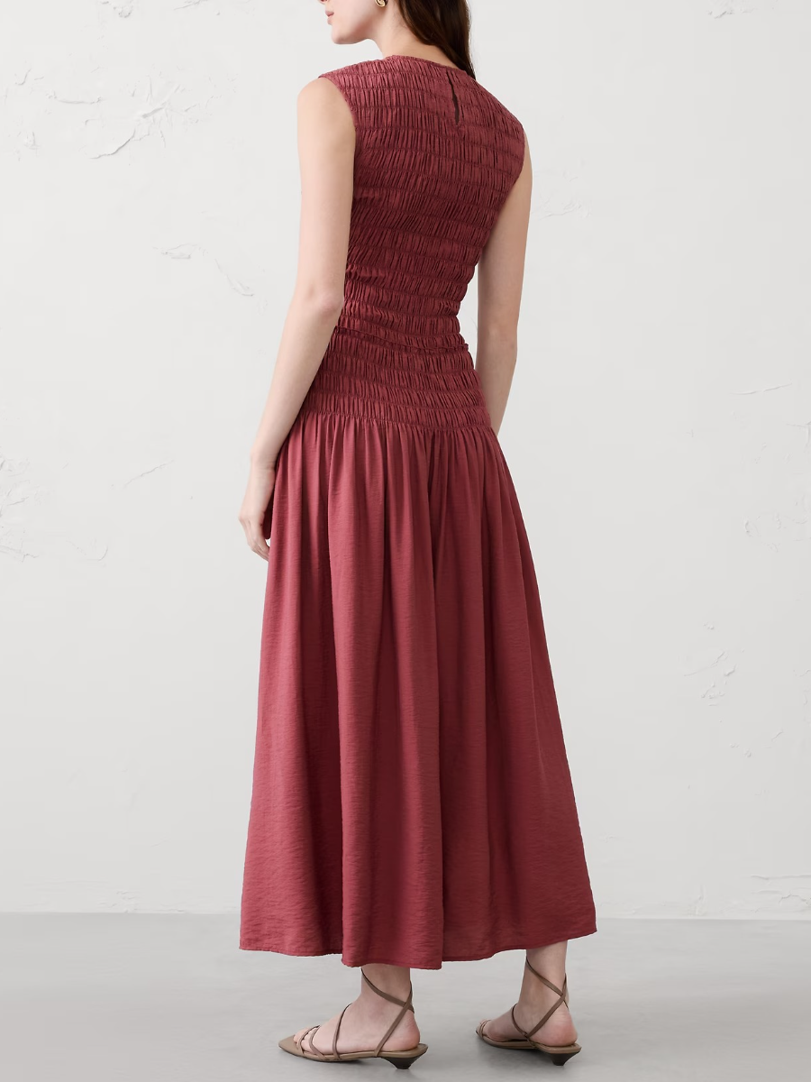 Smocked Bodice Maxi Dress