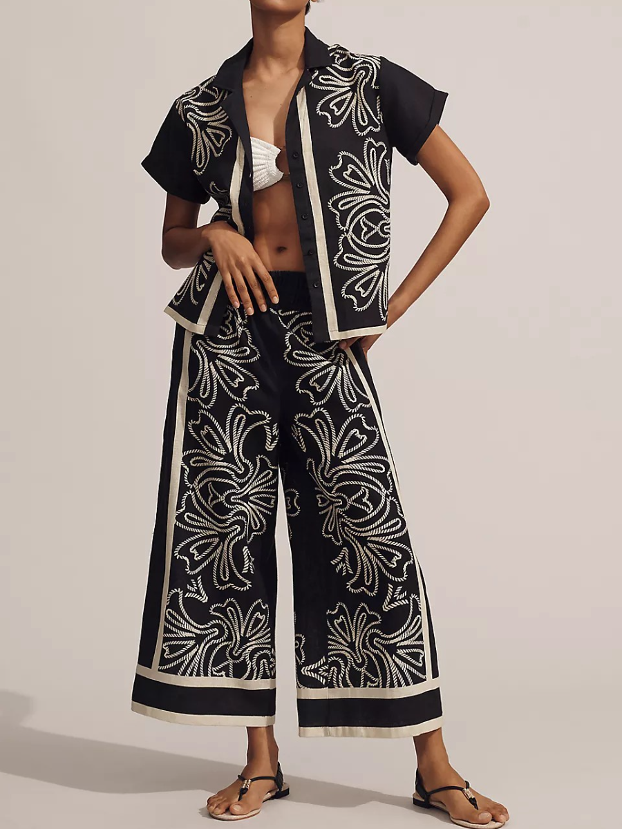 Chic Linen Printed Set