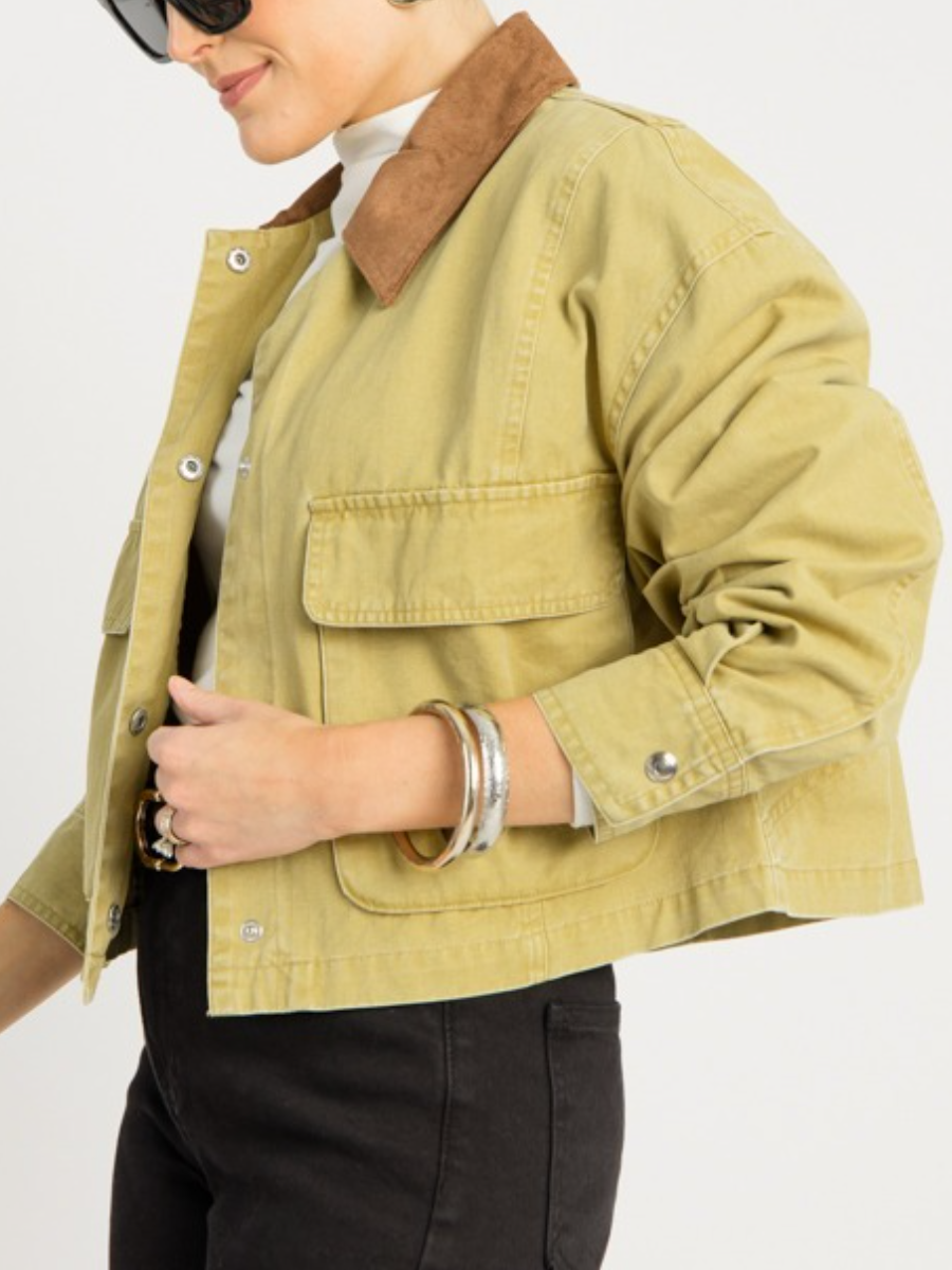 Suede Collar Jacket