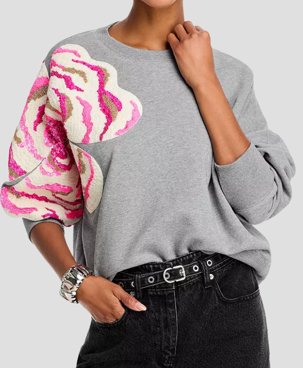 Sequin Flower Sweater