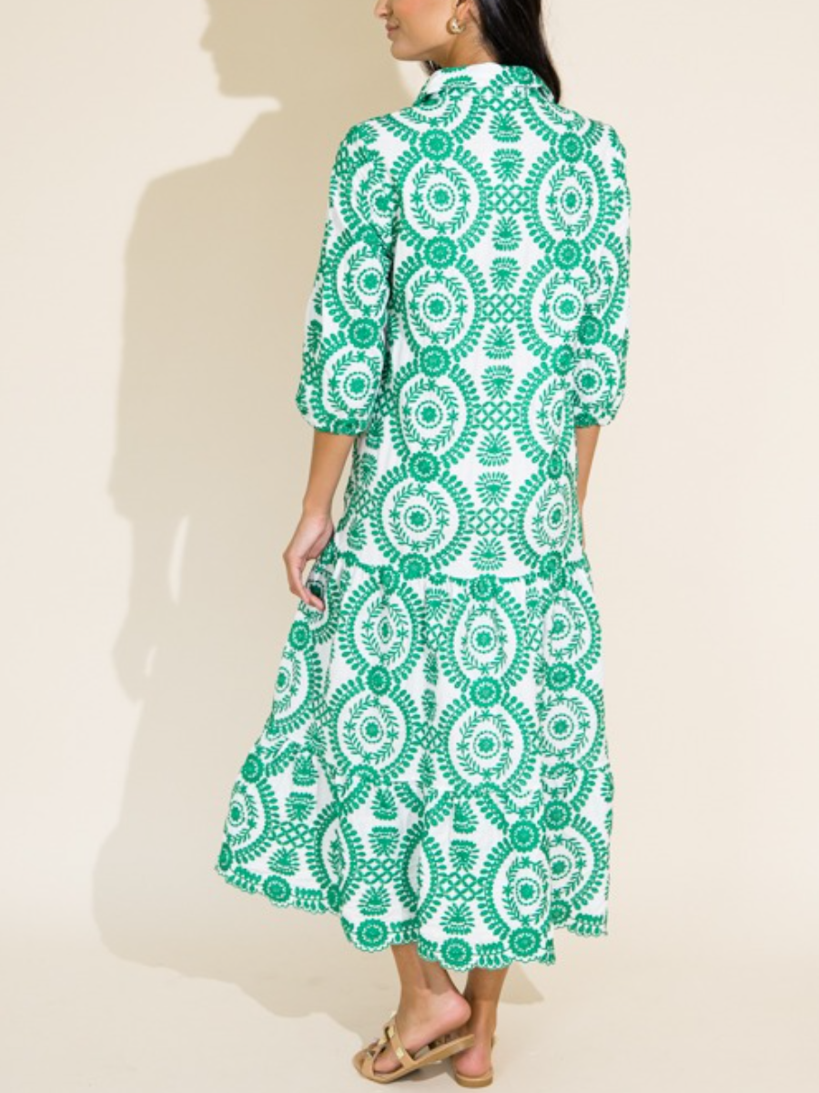 Perfect Embroidery Midi Dress