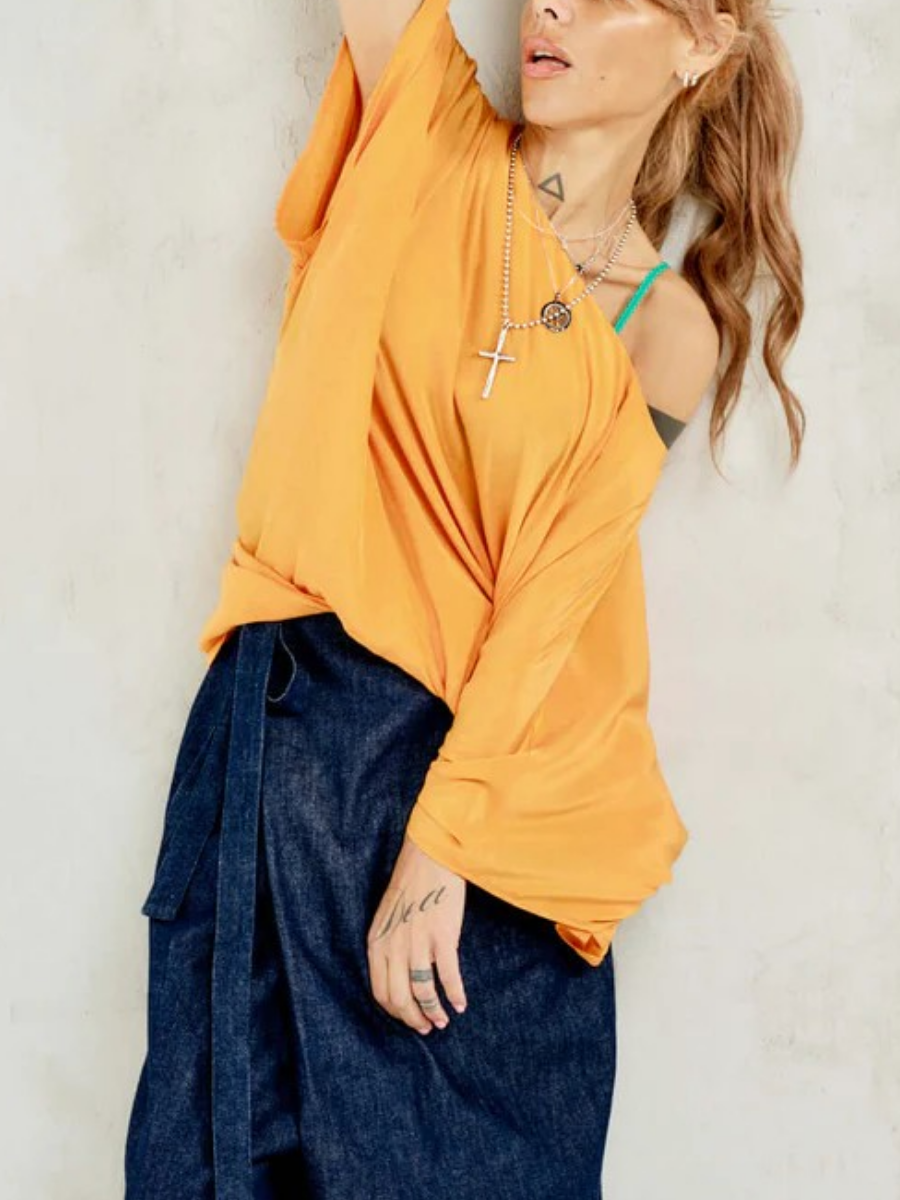 Orange Oversized Miaxi Tunic
