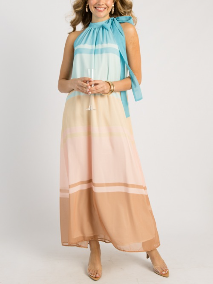 Shoreline Halter Maxi Dress