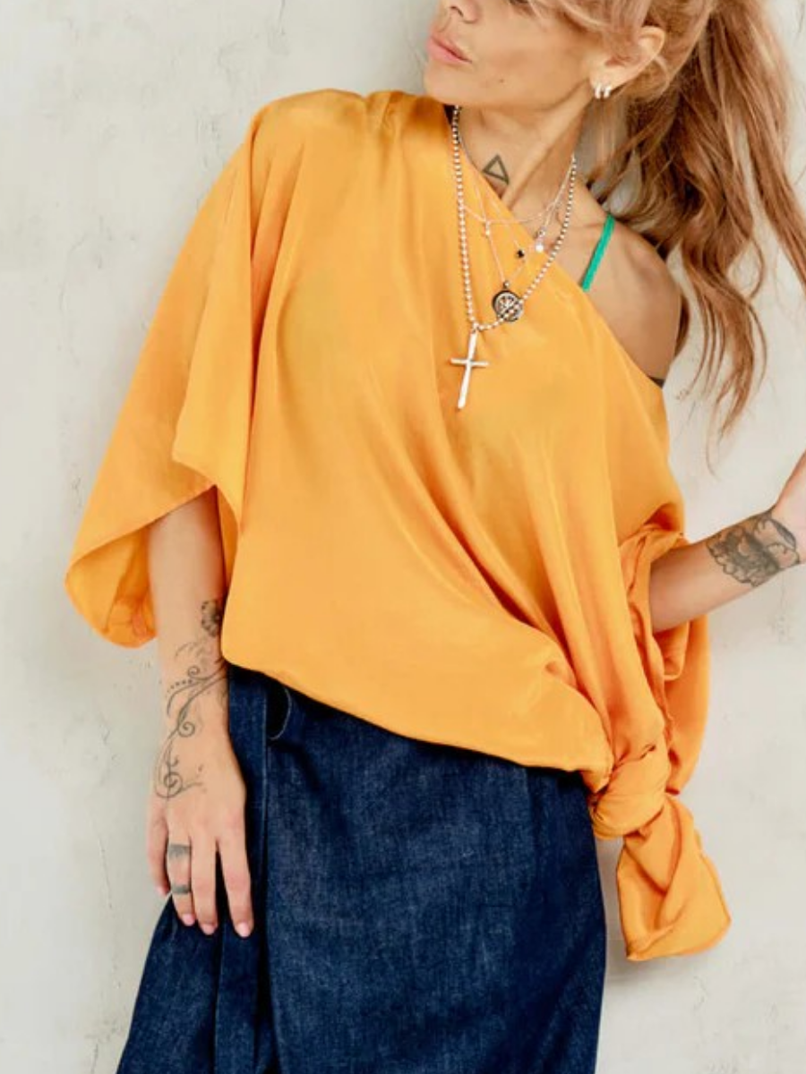 Orange Oversized Miaxi Tunic