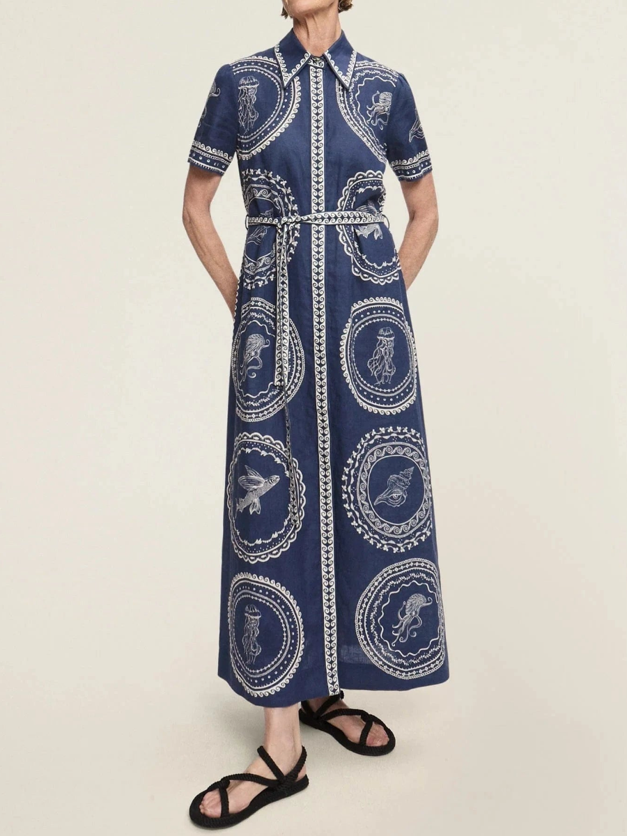 Oceane Linen Maxi Dress