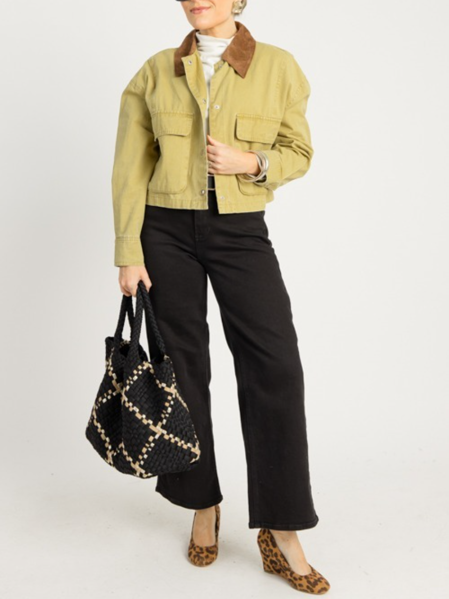 Suede Collar Jacket