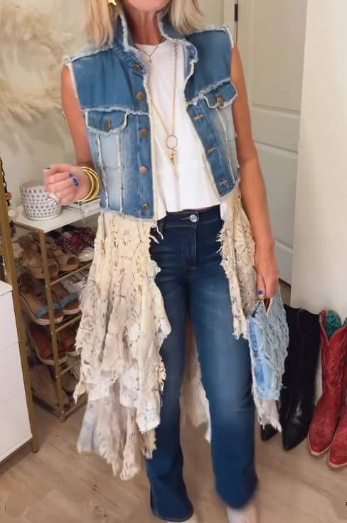 Chill Lace Denim Vest