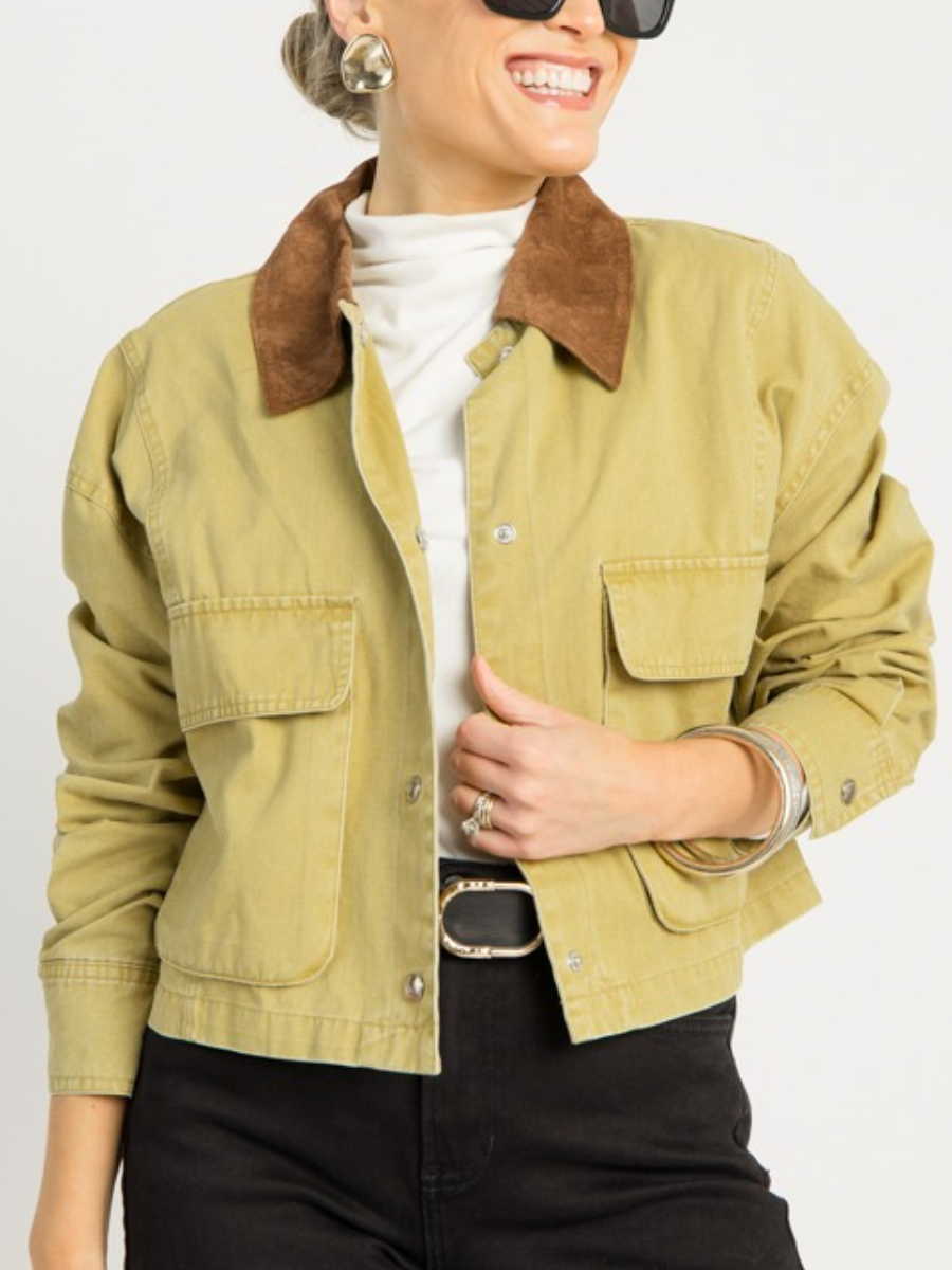 Suede Collar Jacket