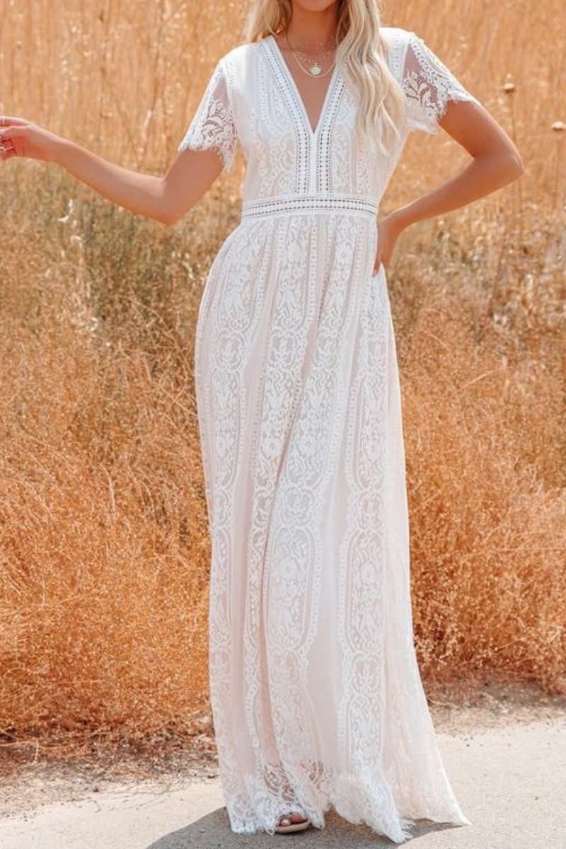 Classy Lace Maxi Dress