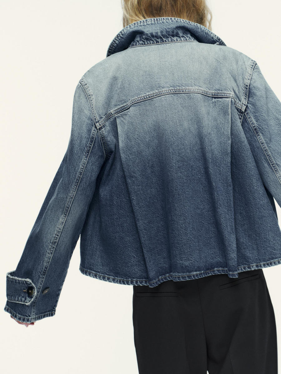 TRF HIGH NECK DENIM JACKET