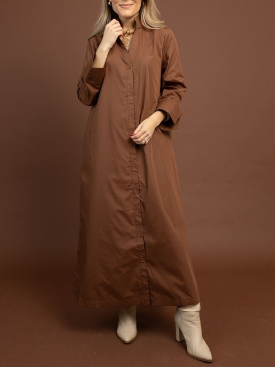 Maven Button Maxi Dress