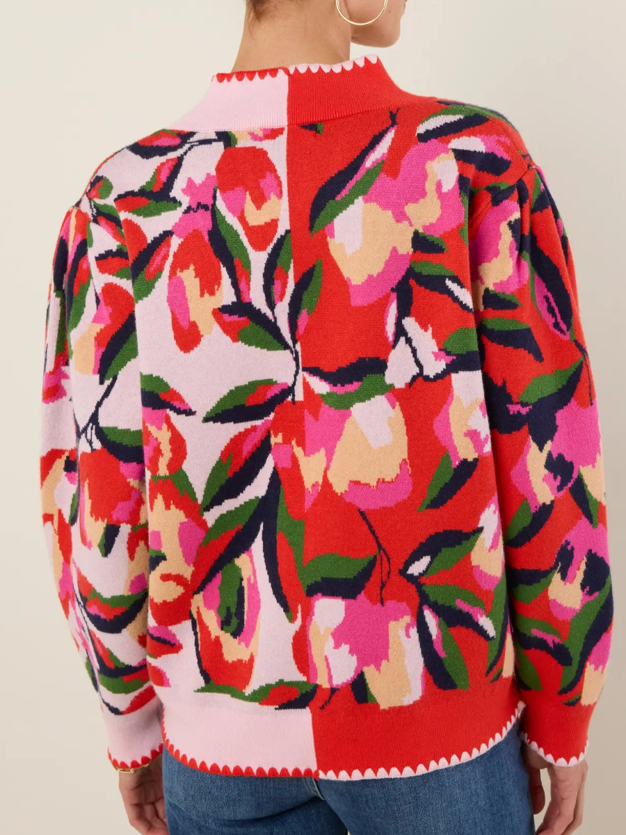 Printed Knit Coat