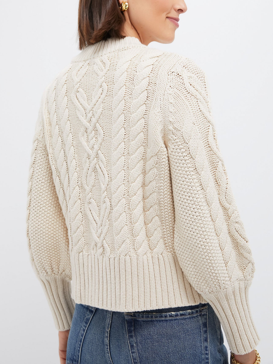 Sandstone Cotton Colette Cardigan